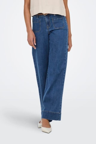 Vaquero wide leg de tiro alto - Azul