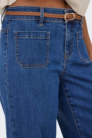 Vaquero wide leg de tiro alto - Azul
