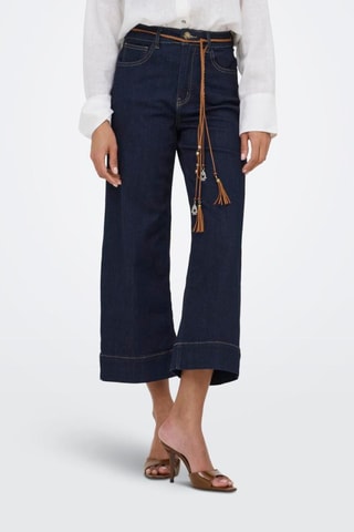 Vaquero wide leg 7/8 de tiro alto - Azul