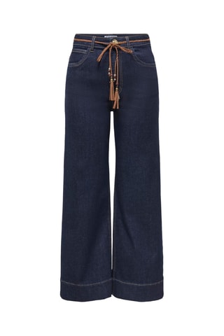 Vaquero wide leg 7/8 de tiro alto - Azul
