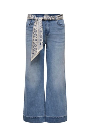 Vaquero wide leg de tiro alto - Azul