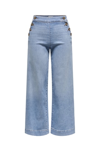 Vaquero wide leg de tiro alto - Azul