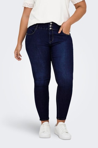 Vaquero skinny fit de tiro alto - Azul marino
