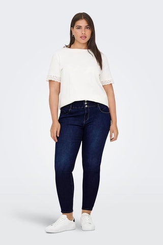 Vaquero skinny fit de tiro alto - Azul marino