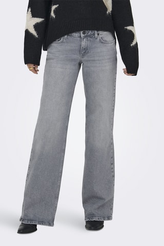 Vaquero wide leg de algodón orgánico - Gris claro