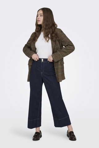 Vaquero wide leg de tiro alto - Azul oscuro