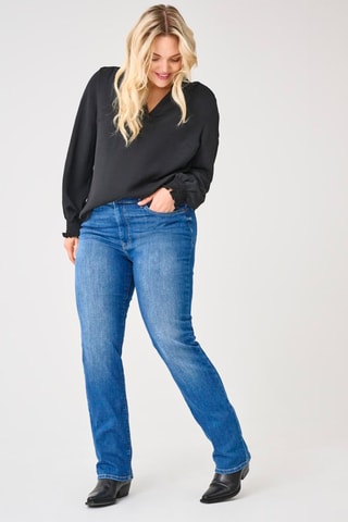 Vaquero slim fit de tiro alto - Azul claro