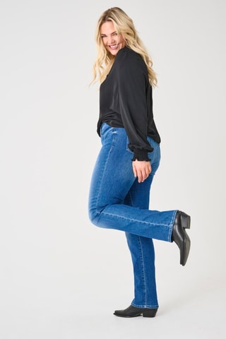 Vaquero slim fit de tiro alto - Azul claro