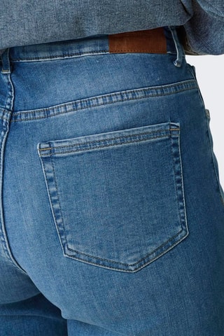 Pantalón wide leg de algodón orgánico de tiro alto - Azul claro