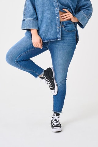 Vaquero skinny fit de algodón orgánico - Azul marino