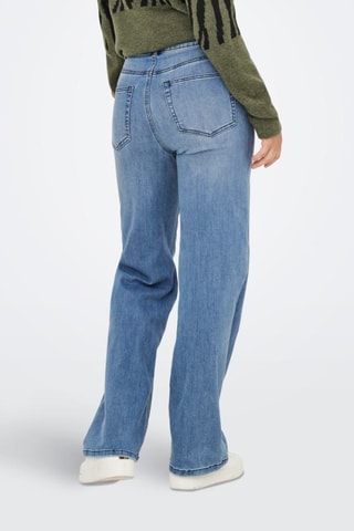 Vaquero wide leg de tiro alto - Azul