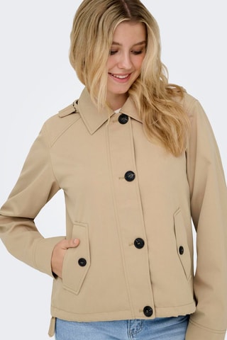 Parka con capucha - Beige