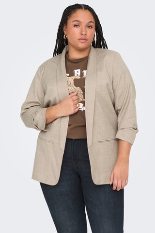 Chaqueta con cuello chal - Beige