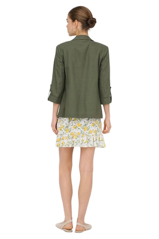 Chaqueta de lino - Verde oliva