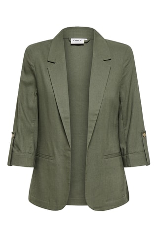 Chaqueta de lino - Verde oliva
