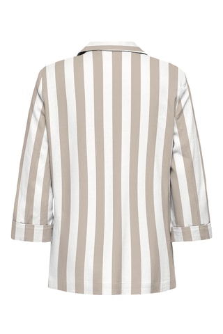 Chaqueta de lino - Blanco y beige