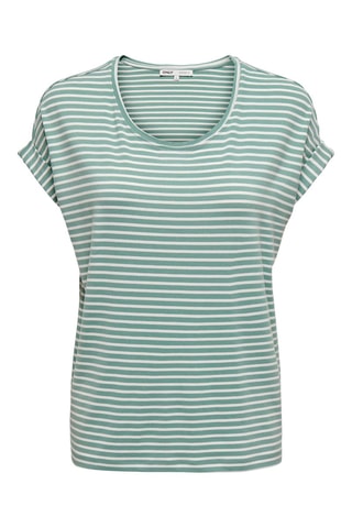 Top - Verde claro y crudo