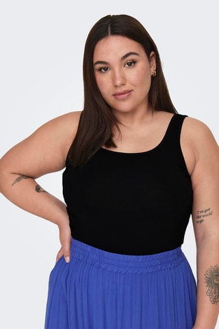 2 tops de algodón orgánico - Negro
