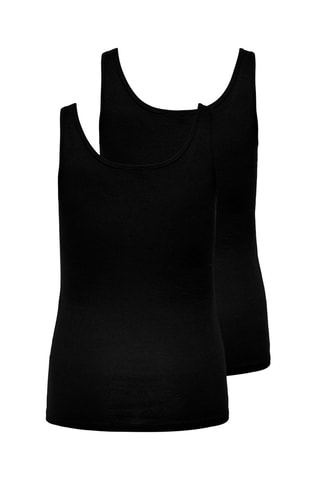 2 tops de algodón orgánico - Negro