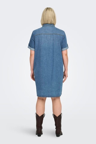 Vestido camisero vaquero - Azul cobalto