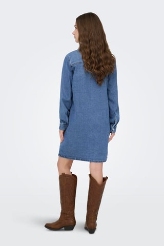 Vestido camisero vaquero - Azul marino