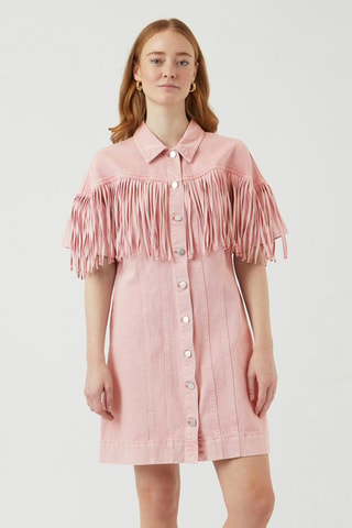 Vestido camisero - Rosa - Selected