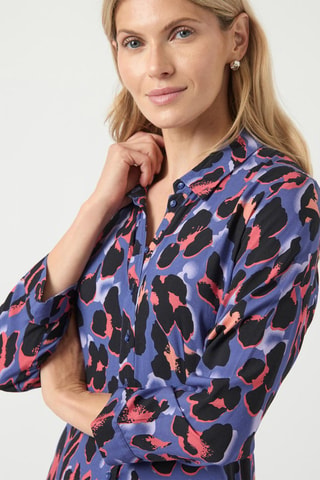 Vestido camisero - Azul - Selected