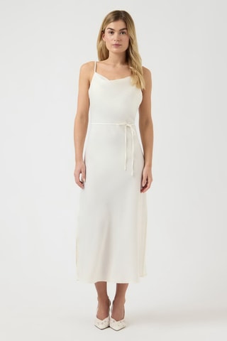 Vestido midi sin mangas - Blanco - Selected