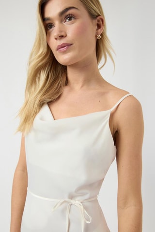 Vestido midi sin mangas - Blanco - Selected