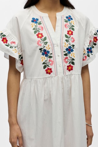 Vestido midi - Blanco - Selected