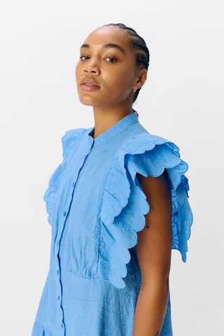 Vestido camisero - Azul - Selected