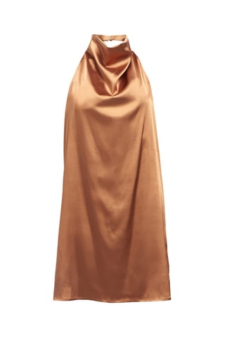 Vestido largo sin mangas - Bronce - Selected