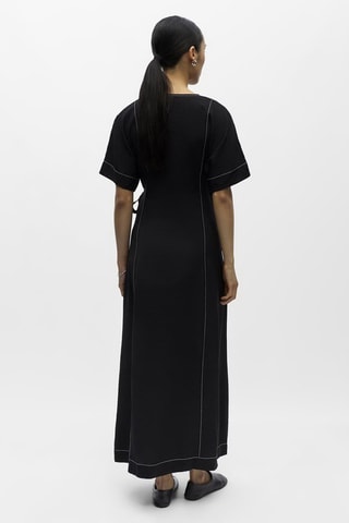 Vestido cruzado - Negro - Selected