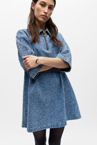 Vestido camisero - Azul - Selected