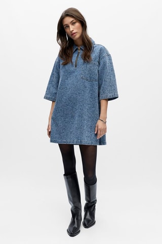 Vestido camisero - Azul - Selected