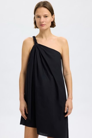 Vestido asimétrico sin mangas - Negro - Selected
