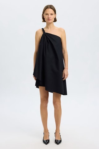 Vestido asimétrico sin mangas - Negro - Selected