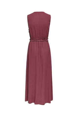 Vestido largo de lino - Rosa viejo
