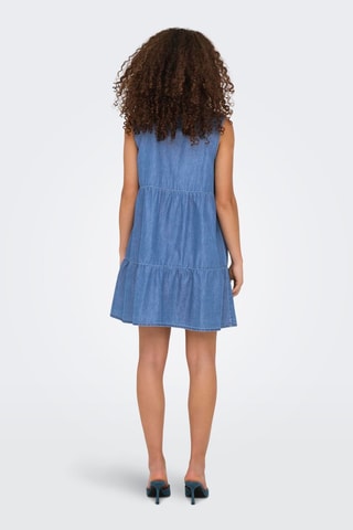 Vestido camisero vaquero - Celeste