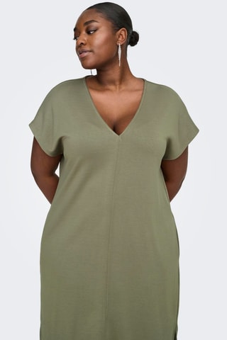 Vestido recto - Caqui