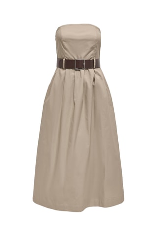 Vestido bustier - Marrón