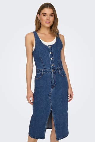 Vestido recto vaquero - Azul