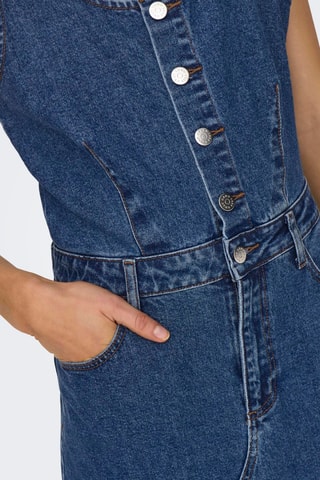 Vestido recto vaquero - Azul