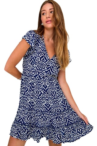 Vestido evasé - Azul marino