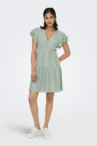 Vestido evasé de encaje - Verde claro
