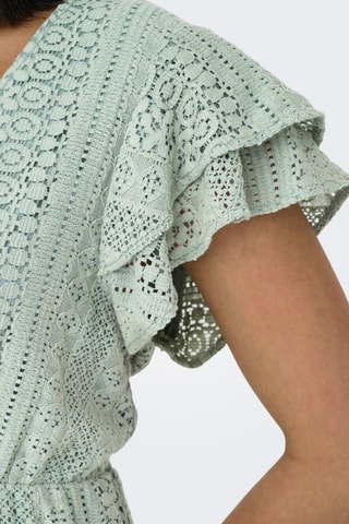 Vestido evasé de encaje - Verde claro