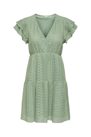 Vestido evasé de encaje - Verde claro