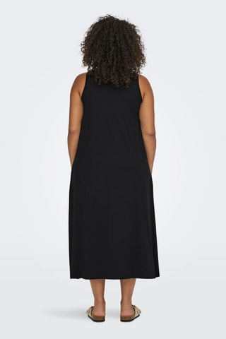 Vestido midi de algodón orgánico - Negro