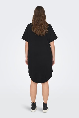 Vestido recto de algodón orgánico - Negro