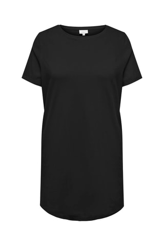 Vestido recto de algodón orgánico - Negro